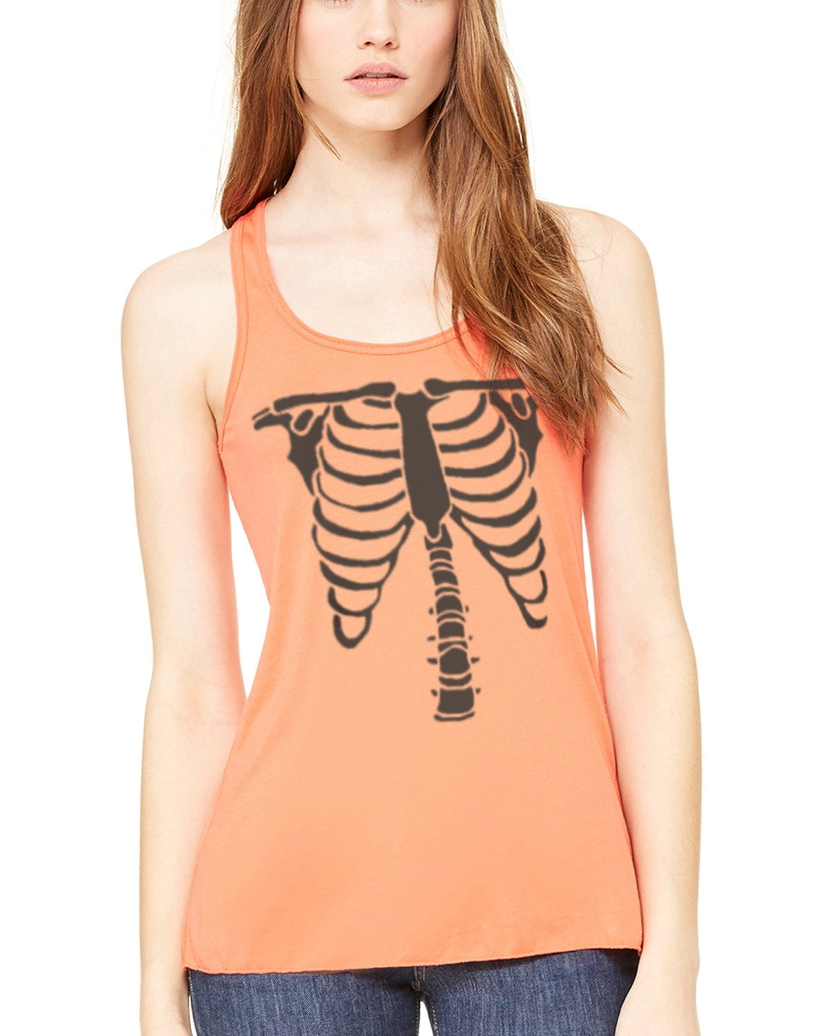 Women's Bones Graphic Flowy Racerback Tank Top