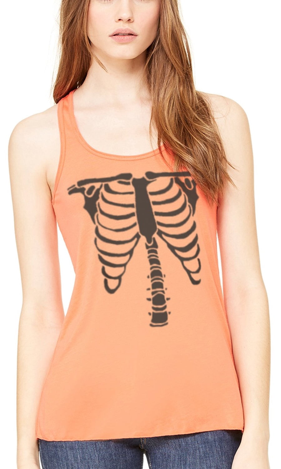 Women's Bones Graphic Flowy Racerback Tank Top