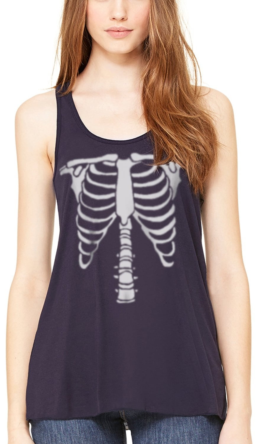 Women's Bones Graphic Flowy Racerback Tank Top