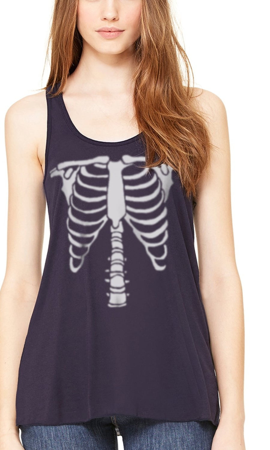 Women's Bones Graphic Flowy Racerback Tank Top