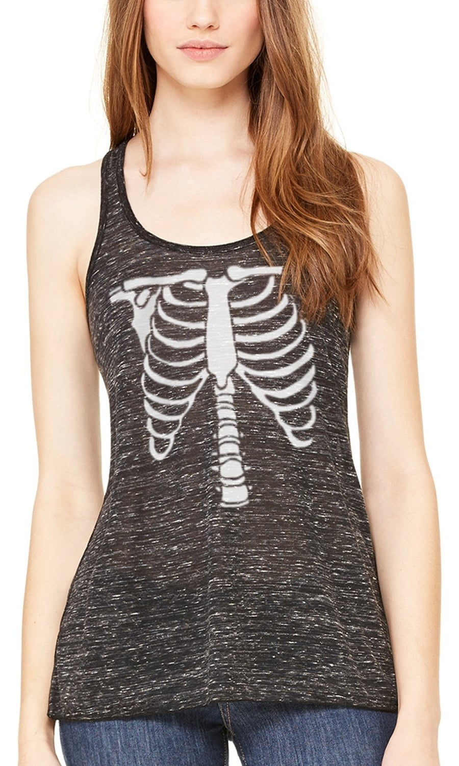 Women's Bones Graphic Flowy Racerback Tank Top