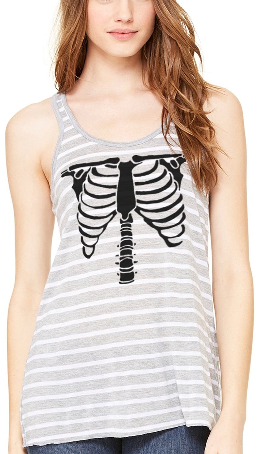 Women's Bones Graphic Flowy Racerback Tank Top
