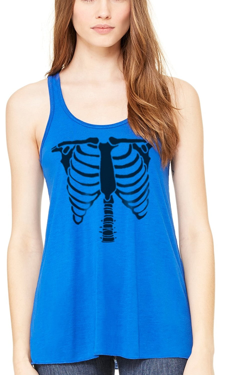 Women's Bones Graphic Flowy Racerback Tank Top