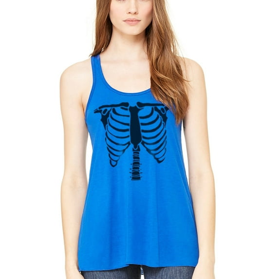 Women's Bones Graphic Flowy Racerback Tank Top