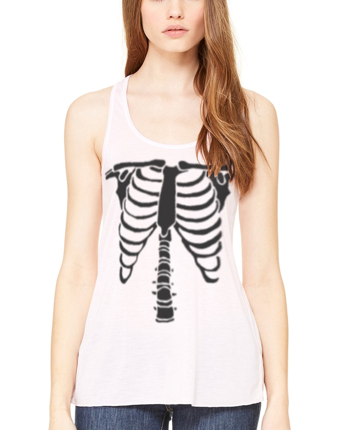 Women's Bones Graphic Flowy Racerback Tank Top