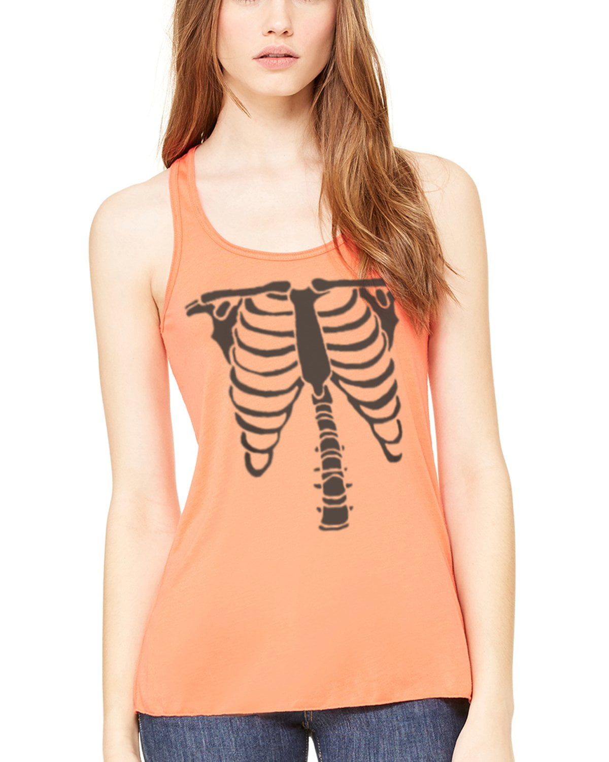 Women's Bones Graphic Flowy Racerback Tank Top