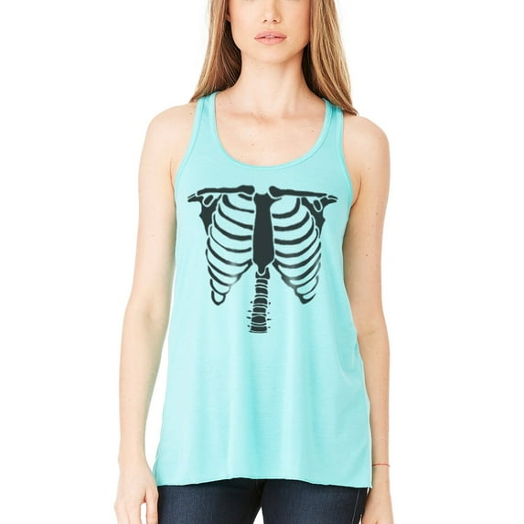 Women's Bones Graphic Flowy Racerback Tank Top