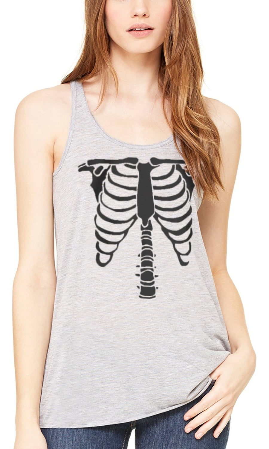 Women's Bones Graphic Flowy Racerback Tank Top