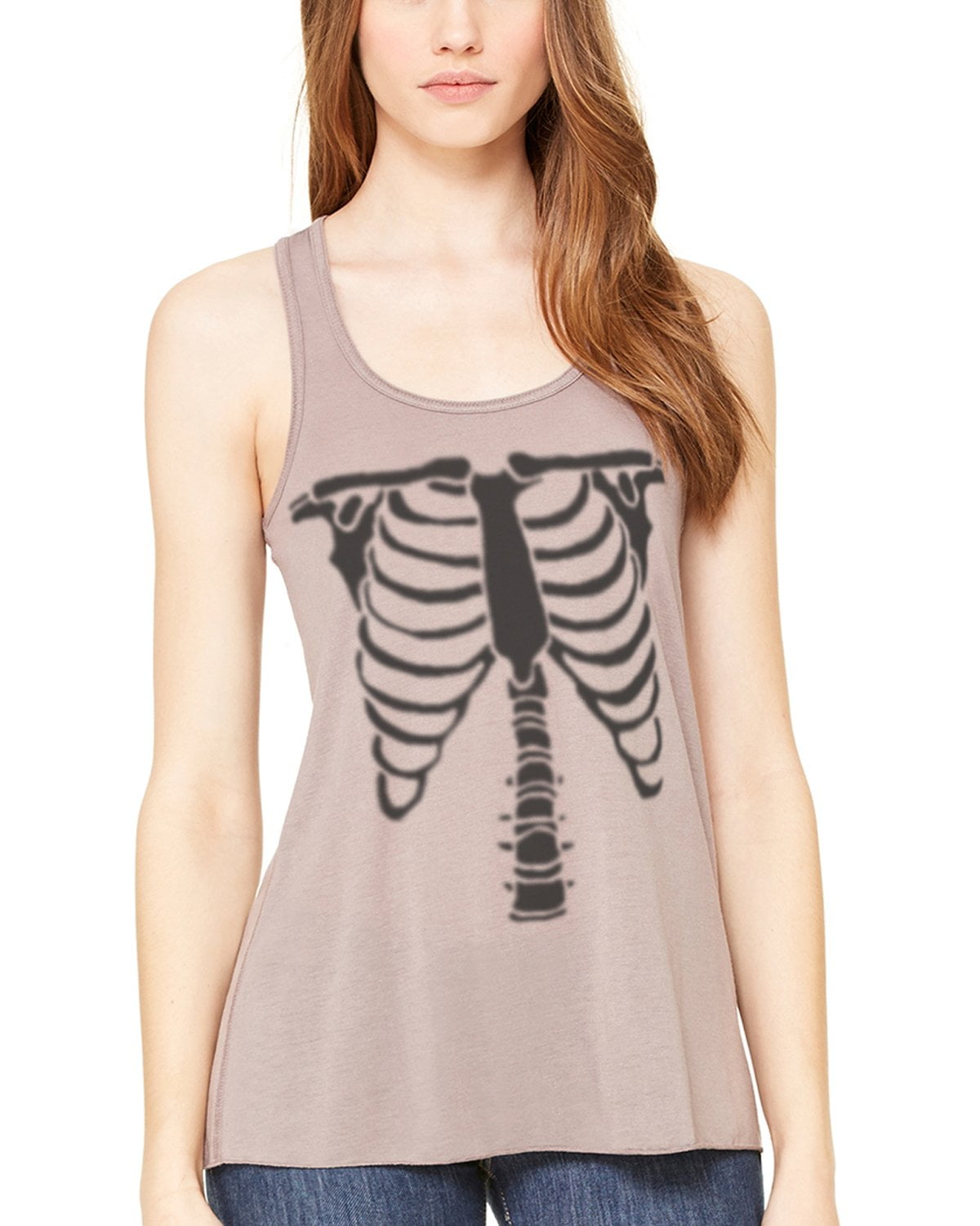 Women's Bones Graphic Flowy Racerback Tank Top