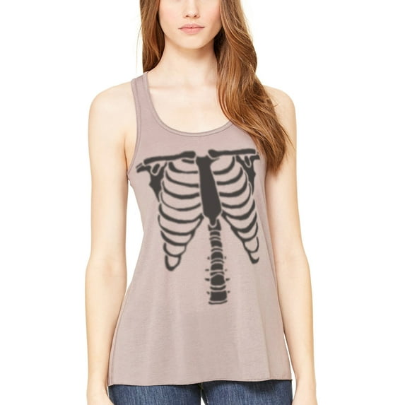 Women's Bones Graphic Flowy Racerback Tank Top