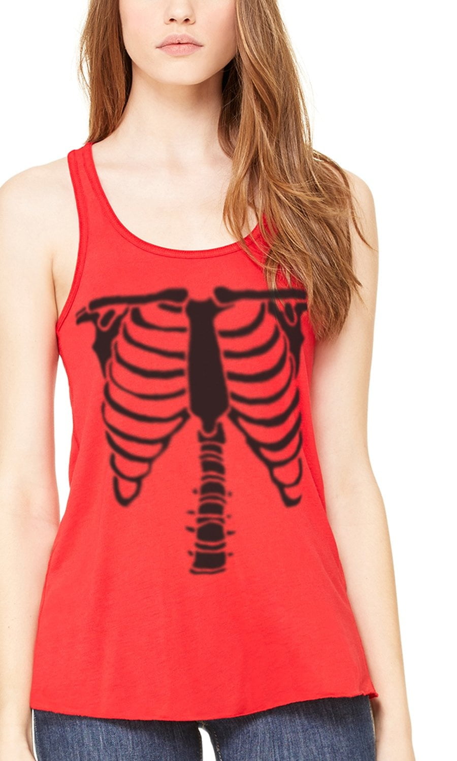 Women's Bones Graphic Flowy Racerback Tank Top