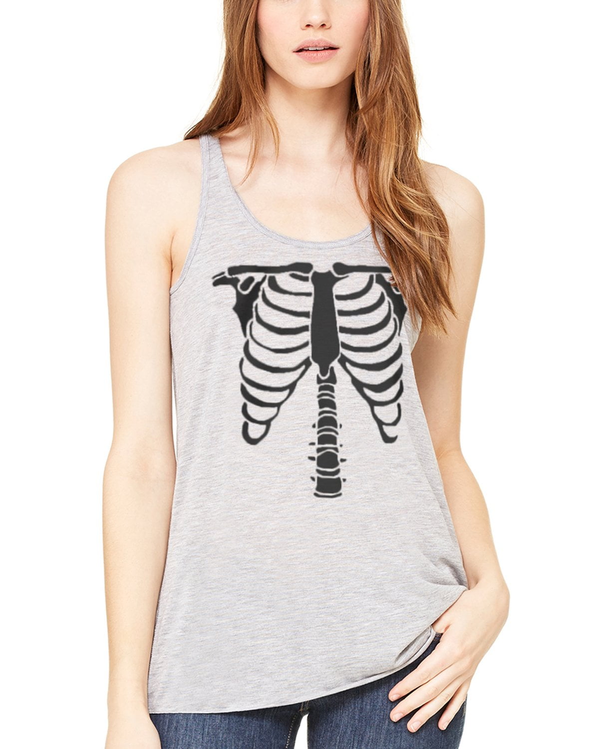 Women's Bones Graphic Flowy Racerback Tank Top