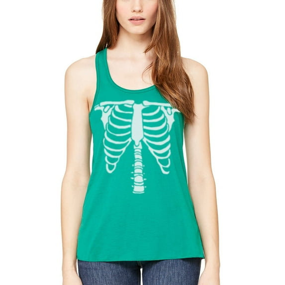 Women's Bones Graphic Flowy Racerback Tank Top