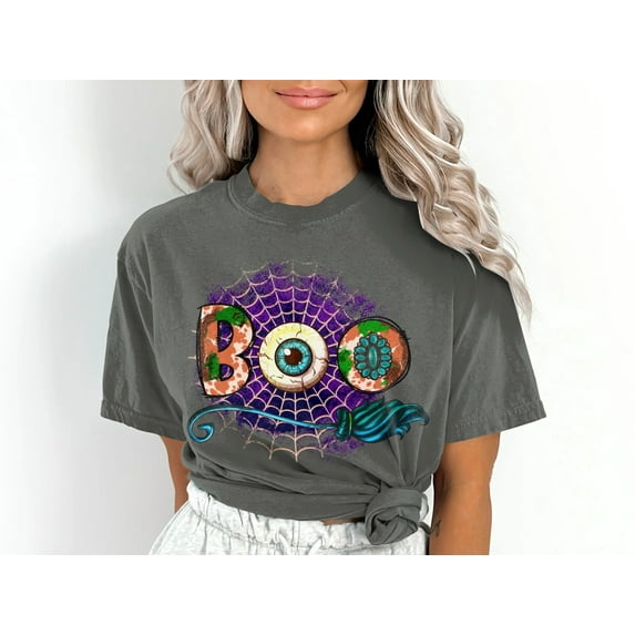 Women's Boo Halloween T-Shirt, Comfort Colors Brand Shirt
