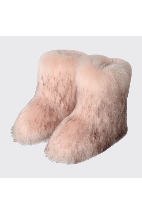 Women's Boot Furry Short Boot Mid Calf Boots Warm Comfortable Outdoor Flat Shoes