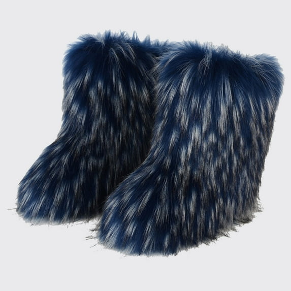 Women's Boot Furry Short Boot Mid Calf Boots Warm Comfortable Outdoor Flat Shoes