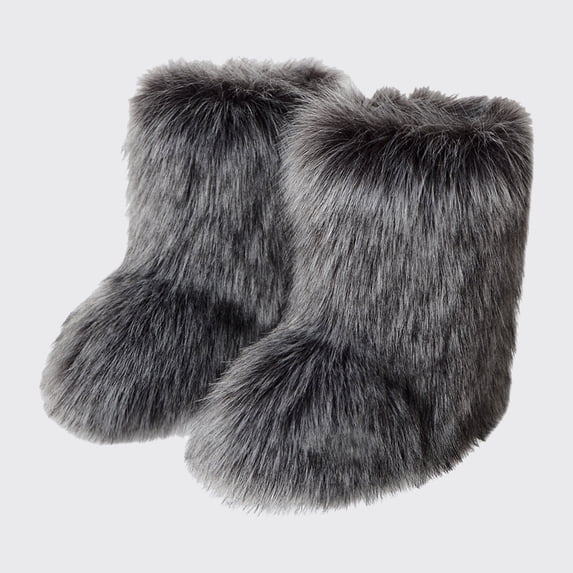 Women's Faux Boot Furry Short Boot Mid Calf Boots Warm Comfortable Outdoor Flat Shoes