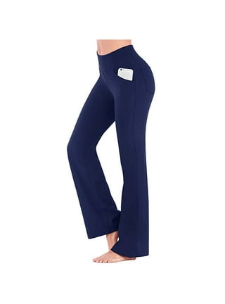 AFITNE Women's Bootcut Yoga Pants with Pockets, High Waist Workout Bootleg  Yoga Pants Tummy Control 4 Way Stretch Pants, Black, 3X-Large