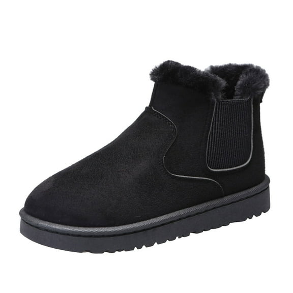 Xiaoxatg Women's Boots Comfortable and Cozy Real Wool Winter Boots for Warmth and Comfort 8 Black