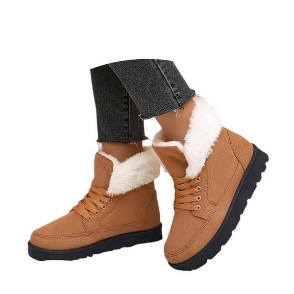 Women's Boots Stylish Winter Boots With Comfortable Thick Platform Sole Versatile Ankle Booties For Outdoor Activities And Casual Wear