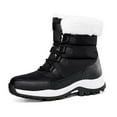 thumbnail image 1 of Xiaoxatg Women's Boots Stylish Winter Lined Thick Warm Comfortable Non- Footwear for Cold Weather 8 Black, 1 of 9