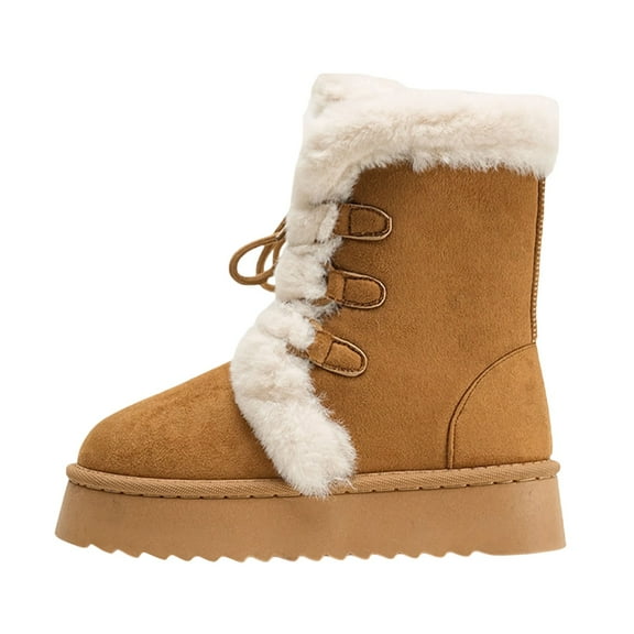 Women's Boots Stylish Winter Mid Calf Lined Warm Comfortable Fashionable Booties