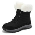 thumbnail image 1 of Women's Boots Thermal Footwear Insulated Mid Calf Warm Hiking Lined Boots for Outdoor Ladies, 1 of 8
