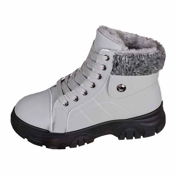 Women's Boots Winter Boots Insulated Lace Up Outdoor Comfortable Traction Durable Sole Warm Cold Weather Footwear for Ladies