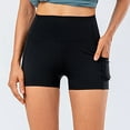 thumbnail image 1 of Women's Booty Shorts High Waisted Tummy Control Butt Lifting Breathable Quick Dry Running Yoga Workout Biker Shorts for Women Size S-XL, 1 of 6