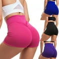 thumbnail image 1 of Women's Booty Shorts Yoga Pants Sport Fitness High Waist Butt Lift Pants Tummy Control Fitness Workout Shorts, 1 of 9