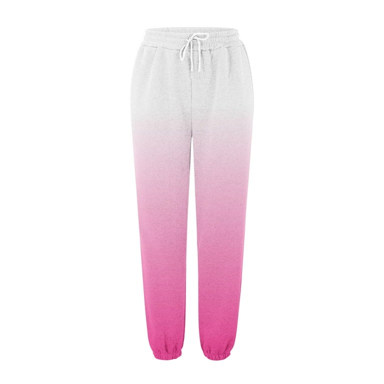 Women s Bottom Sweatpants Pockets High Waist Sporty Gym Athletic