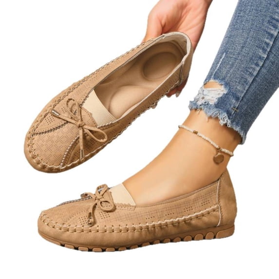 Women’s Bow Ballet Flats, Casual Slip-On Dress Shoes for Everyday Wear