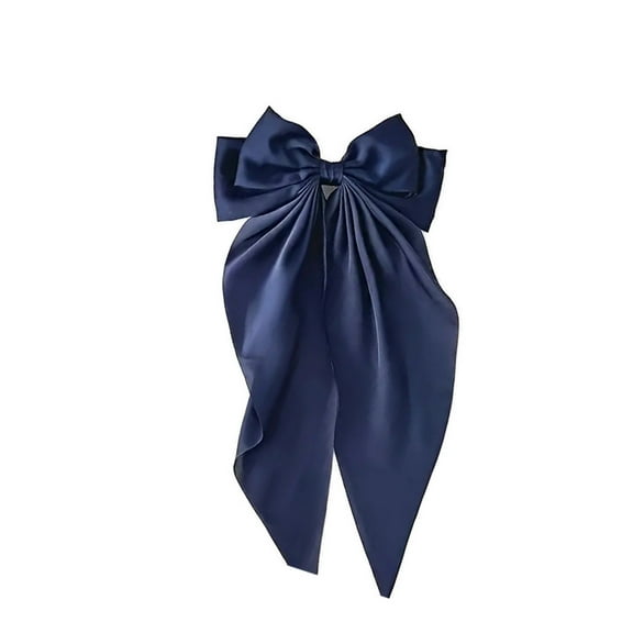 Women's Bow Hair Clips Fabric Bow Hair Barrette for Female Decorative Elegant Hair Accessories Head Decoration for Grils Wedding Party Event Deep Blue
