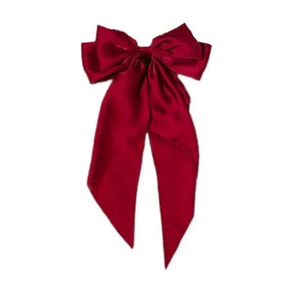 Women's Bow Hair Clips Fabric Bow Hair Barrette for Female Decorative Elegant Hair Accessories Head Decoration for Grils Wedding Party Event Red