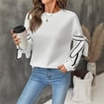 thumbnail image 1 of Women's Bow Oversized Sweatshirt Y2k Crew Neck Long Sleeve Pullover Tops L, 1 of 7