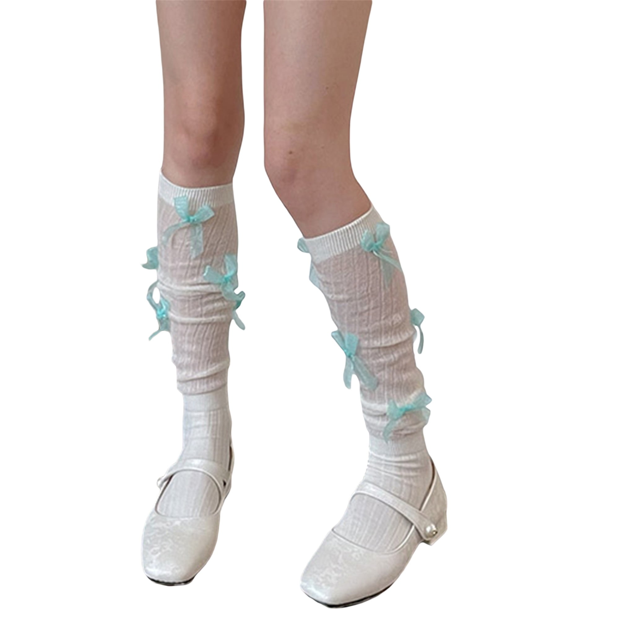 stockings young lolitas Women's Bowknot Knee High Socks, Kawaii Lolita Long Socks Calf Stockings  with Tulle Bows Princess Socks - Walmart.com