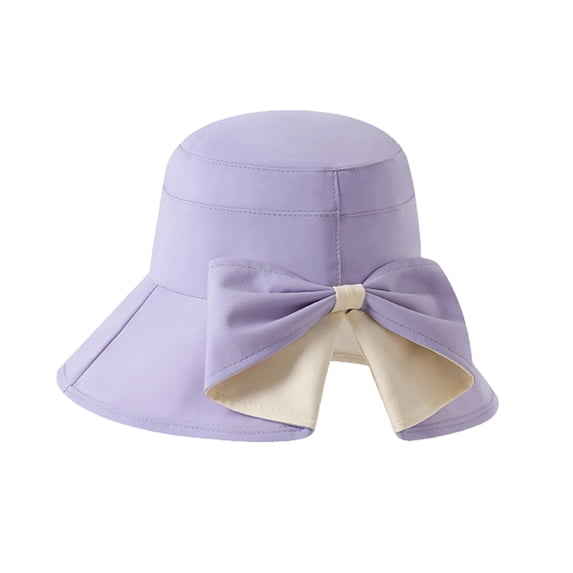 Women's Bowknot Wide Brim Sun Hat – Foldable,360° Protection UV Protection Breathable Summer Travel Beach Hat