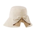 thumbnail image 1 of Women's Bowknot Wide Brim Sun Hat – Foldable,360° Protection UV Protection Breathable Summer Travel Beach Hat, 1 of 3