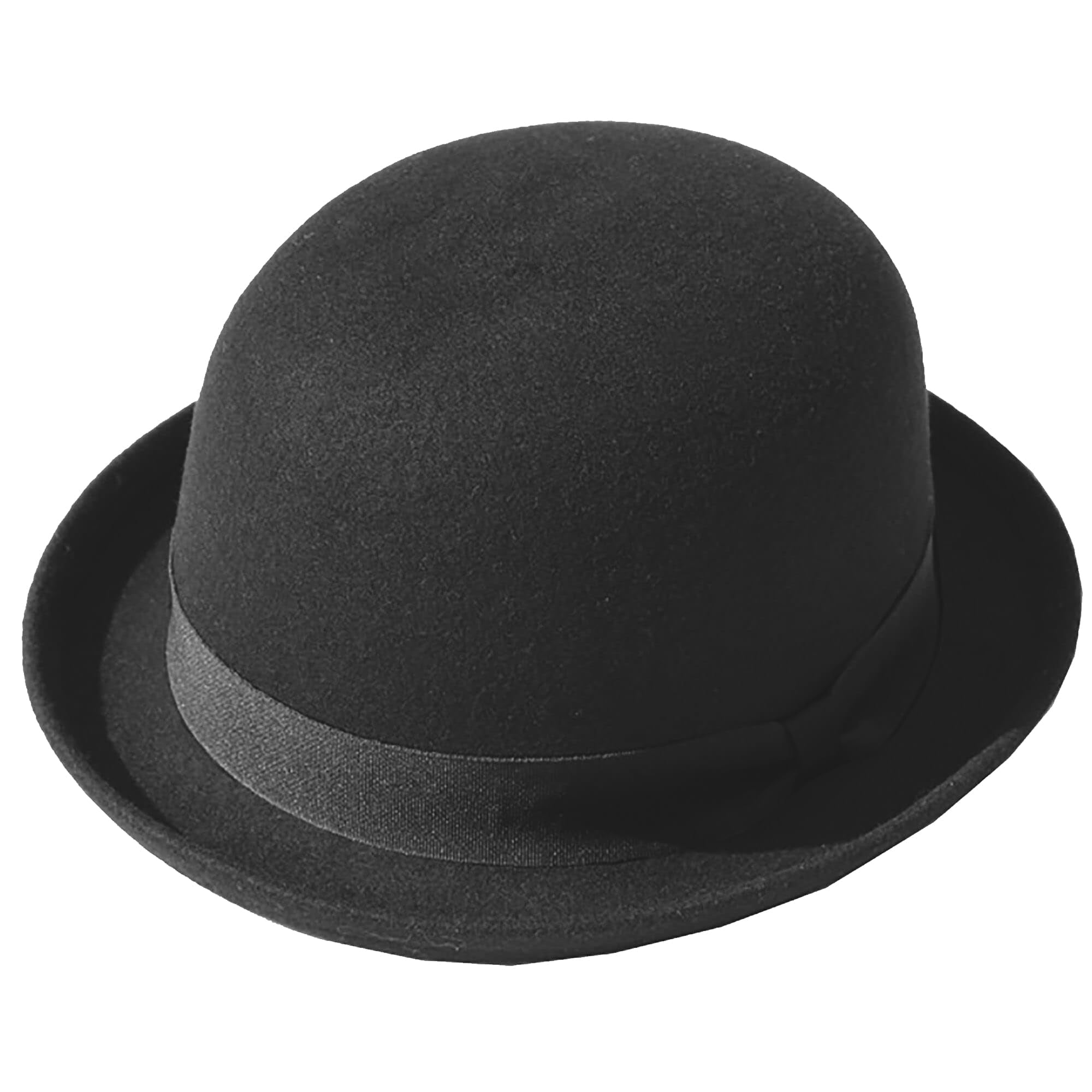 Women's Bowler Hat, Vintage Felt Fedora Hat Cloche Church Hats with