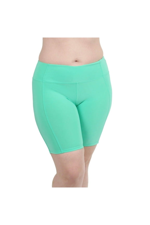 Women's Boxer Brief with Hidden Pocket 8" Color: Mint Size: 3X