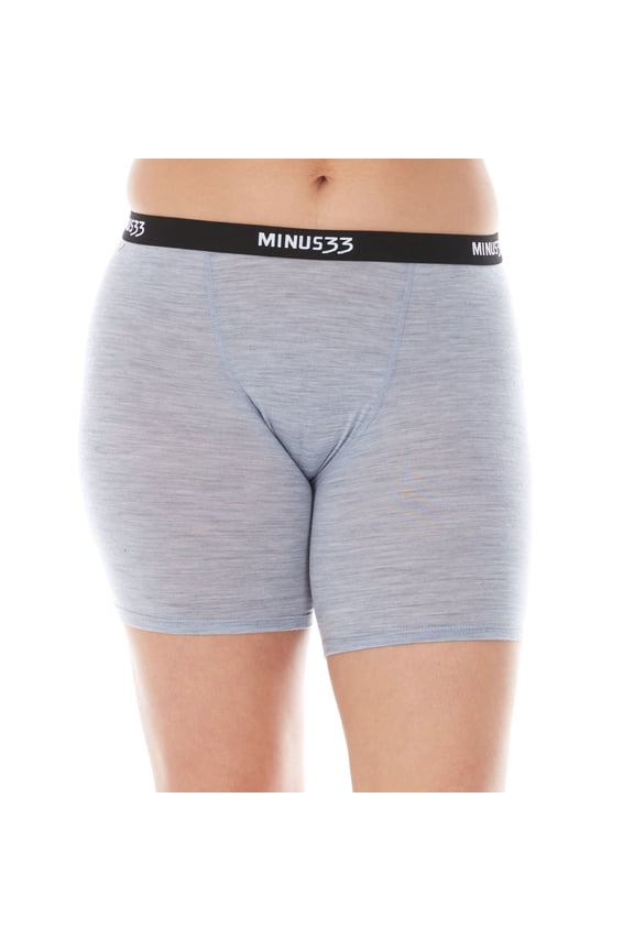 Women's Boxer Briefs - 5 Inch Inseam - 84% Merino Wool - Athletic Anti-Chafe Underwear - Moisture Wicking Under Shorts - Ash Gray - Medium