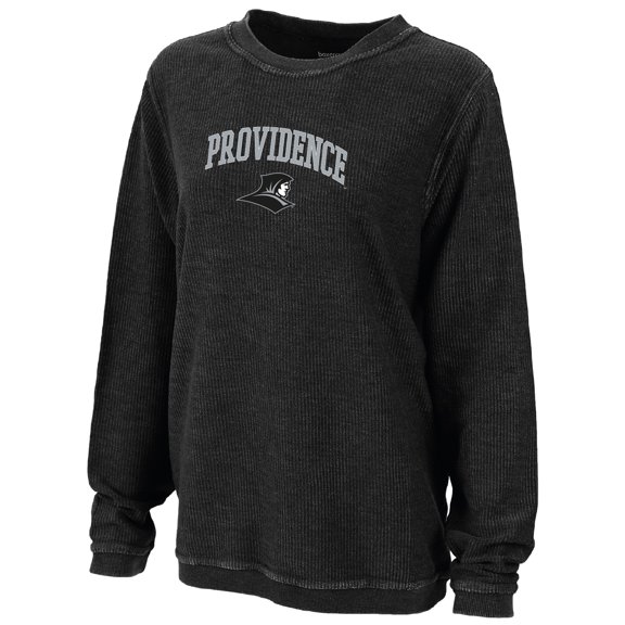 Women's Boxercraft Black Providence Friars Rally Corduroy Pullover Sweatshirt