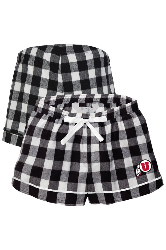 Women's Boxercraft Black Utah Utes Flannel Shorts