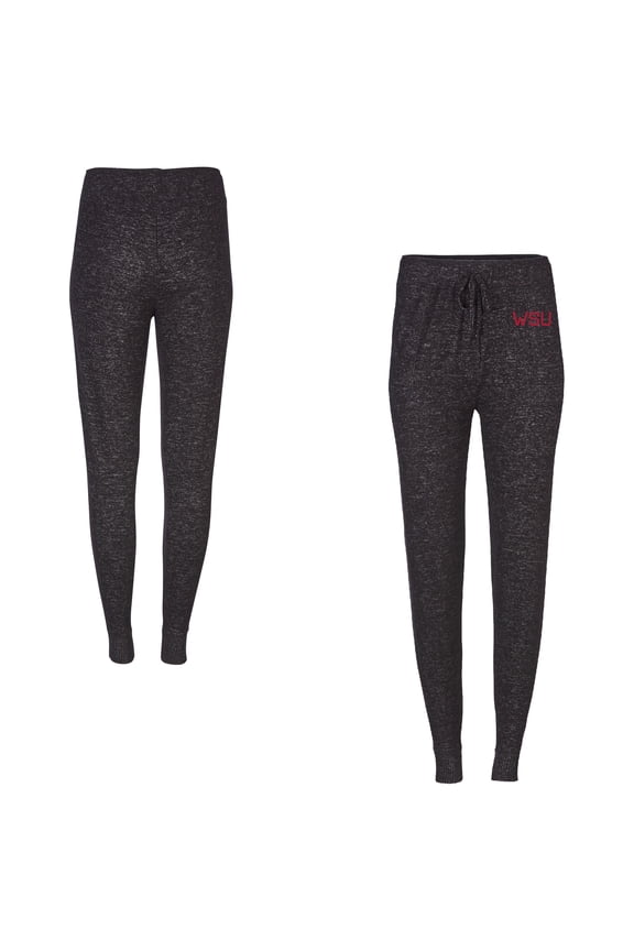 Women's Boxercraft Black Washington State Cougars Cuddle Tri-Blend Jogger Pants