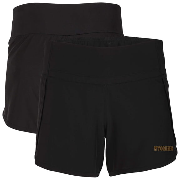 Women's Boxercraft Black Wyoming Cowboys Stretch Woven Lined Shorts