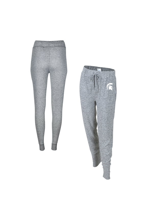Women's Boxercraft Gray Michigan State Spartans Cuddle Tri-Blend Jogger Pants