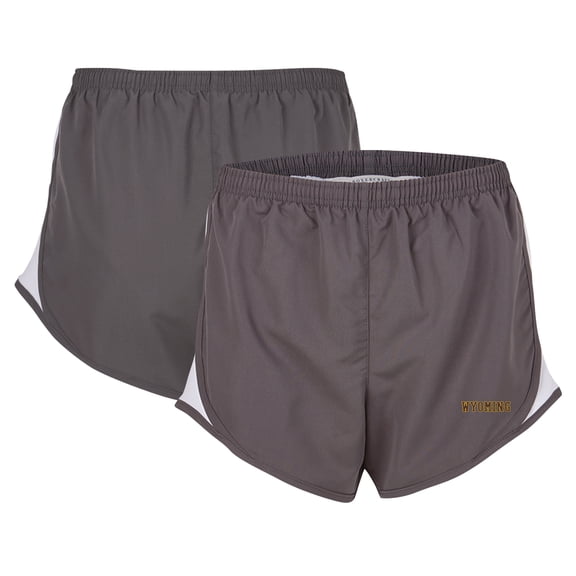 Women's Boxercraft  Gray Wyoming Cowboys Essential Lined Athletic Shorts