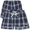 thumbnail image 1 of Women's Boxercraft Navy Georgia Tech Yellow Jackets Flannel Shorts, 1 of 3