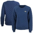 thumbnail image 1 of Women's Boxercraft Navy Georgia Tech Yellow Jackets Quilted Pullover Sweatshirt, 1 of 3