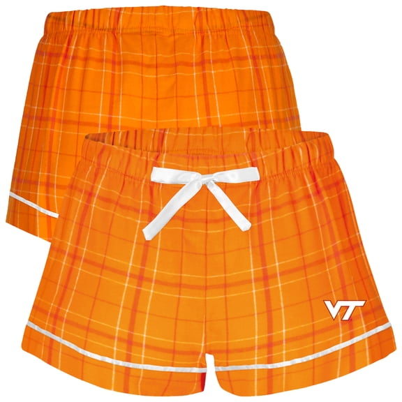 Women's Boxercraft Orange Virginia Tech Hokies Flannel Shorts